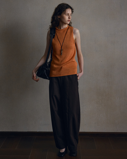 シリンダーハイネックノースリーブニット 10558