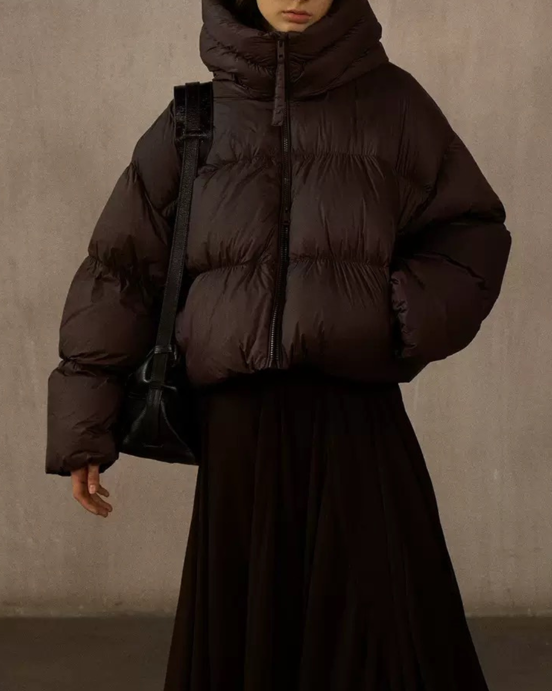 フーディーショートソフトダウンコート 10235