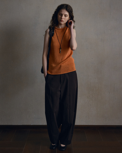 シリンダーハイネックノースリーブニット 10558