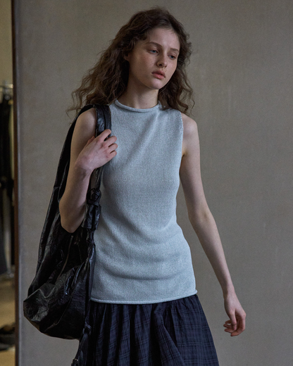 シリンダーハイネックノースリーブニット 10558