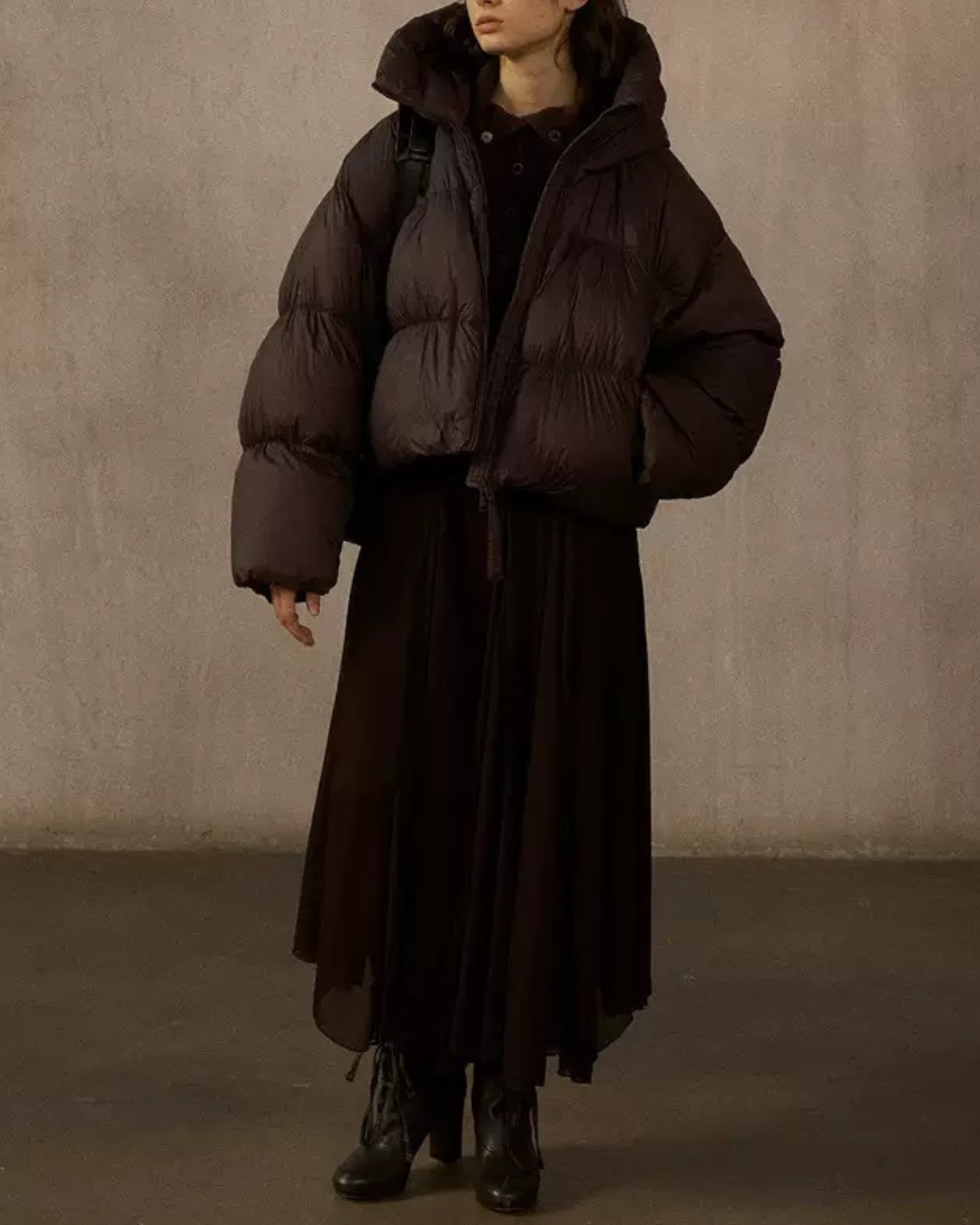 フーディーショートソフトダウンコート 10235