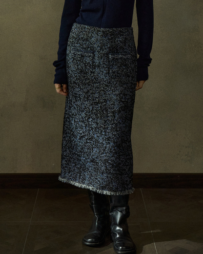 モノフォーム スリットツイードスカート 10442