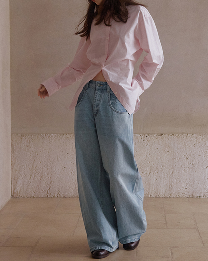 ウオッシュシミターデニムパンツ 10230