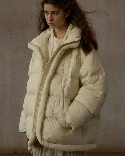 スタンドカラーシンプルミディコート 10306