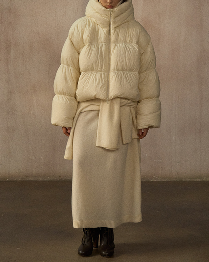 フーディーショートダウンコート 10243