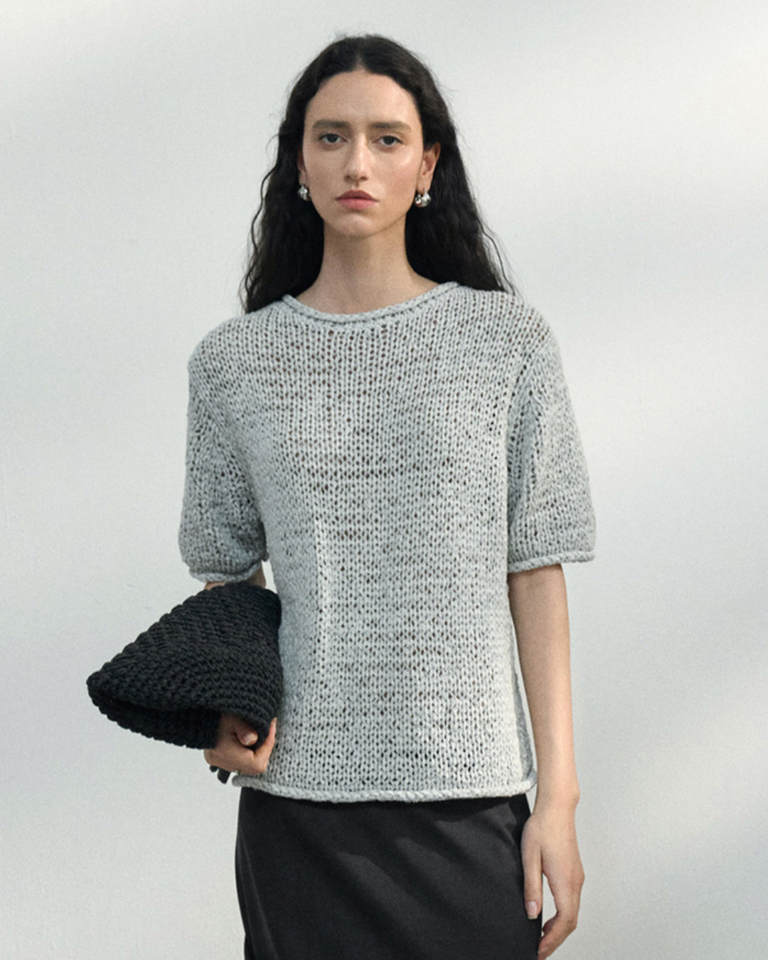 ハーフスリーブストラクチャーニット 10451