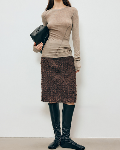 ループヤーンタイトミディスカート 10328