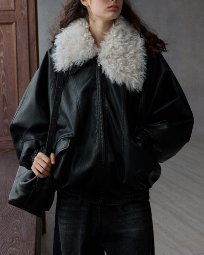 ファーカラージッパージャケット 10287