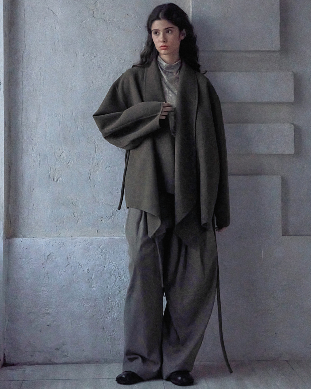 ビッグカラーデザインロングジャケット 10170