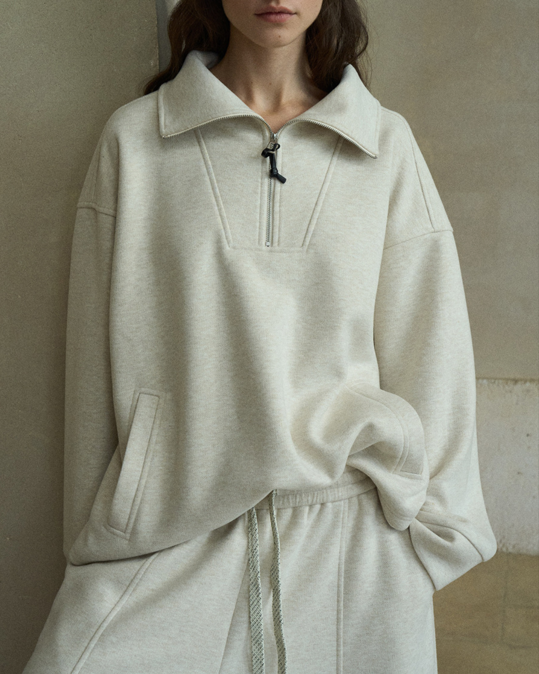 【セットアップ可能】ハーフジッパースウェットプルオーバー 10211