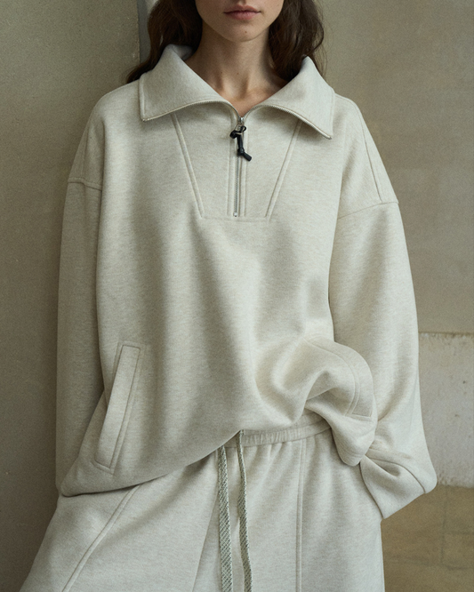 【セットアップ可能】ハーフジッパースウェットプルオーバー 10211