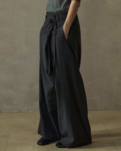 ハイウエストラップカジュアルパンツ 10209