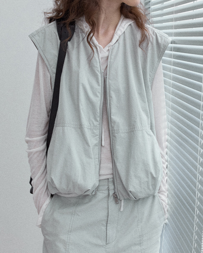 レイヤードジッパーベスト 10182