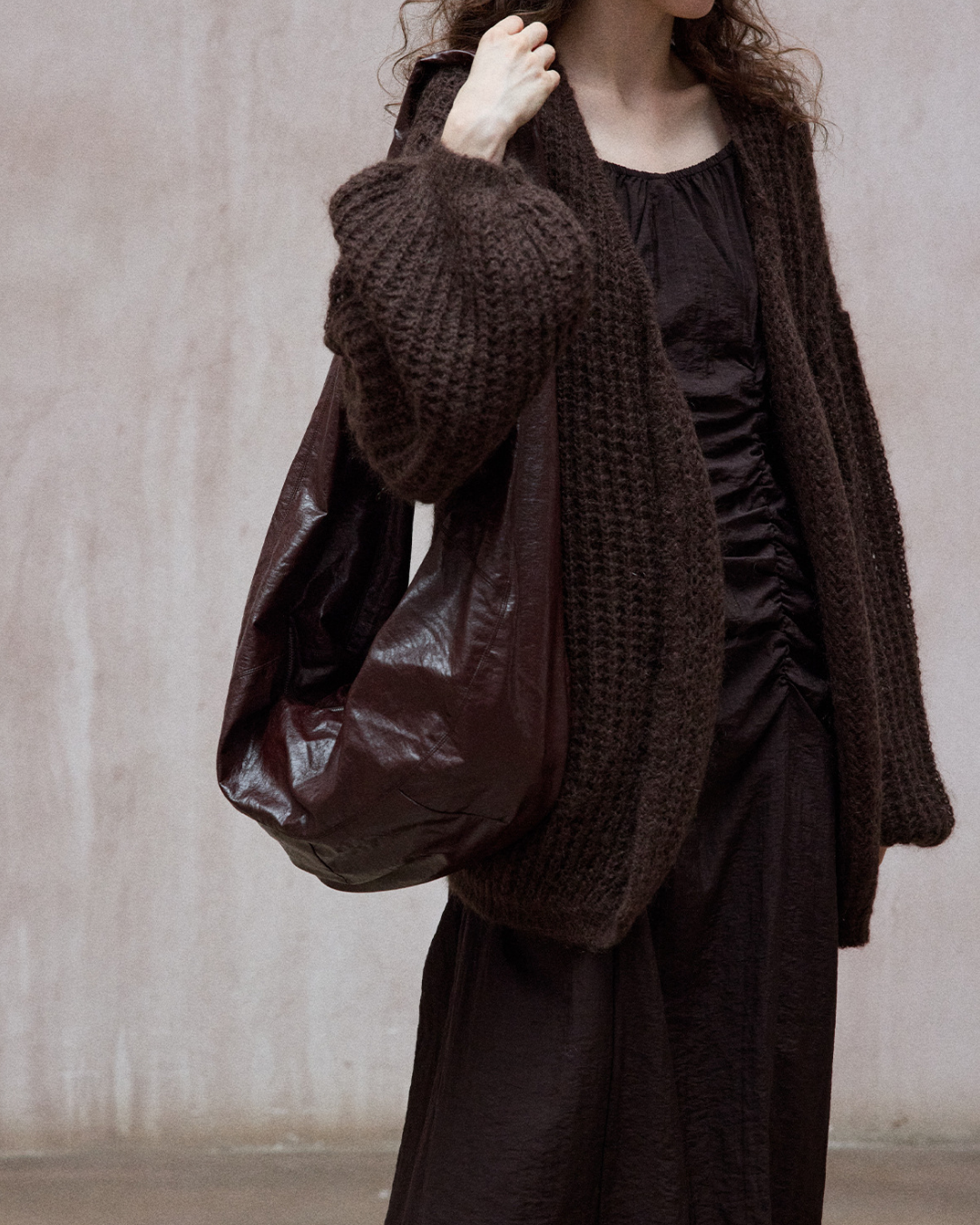 オフショルプリーツラインワンピース 10342