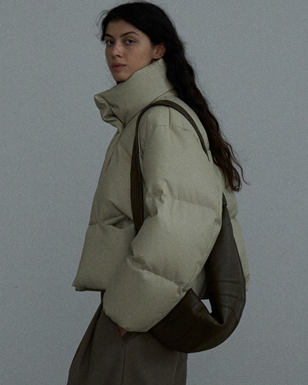 ハイネックコンパクトパファーコート 10373