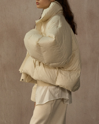 スタンドカラーショートダウンコート 10273