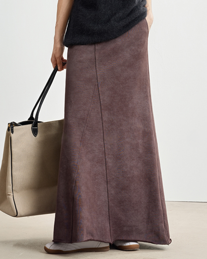 アシンメトリーデザインフレアロングスカート 10331