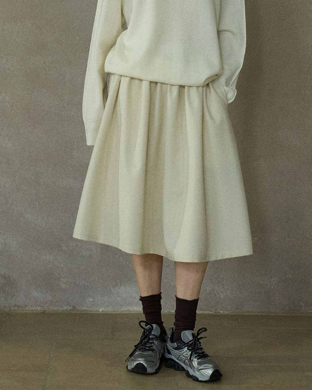 ハイウエストフレアカジュアルスカート 10210