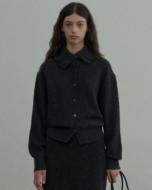 ツーウェイハイネックウォームニットカーディガン 10341