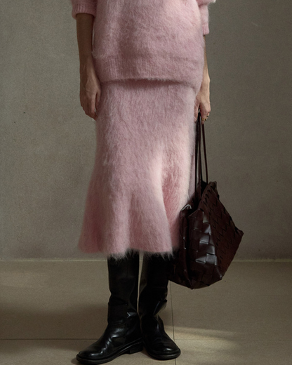 アシンメトリーフィッシュニットスカート 10402