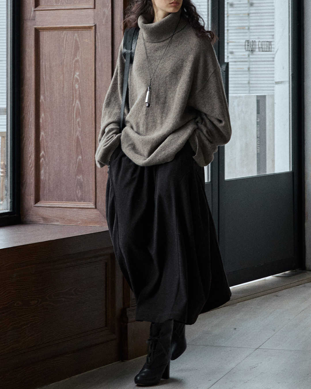 ハイカラー ルーズニットプルオーバー 10238