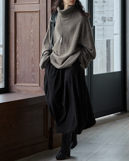 ハイカラー ルーズニットプルオーバー 10238