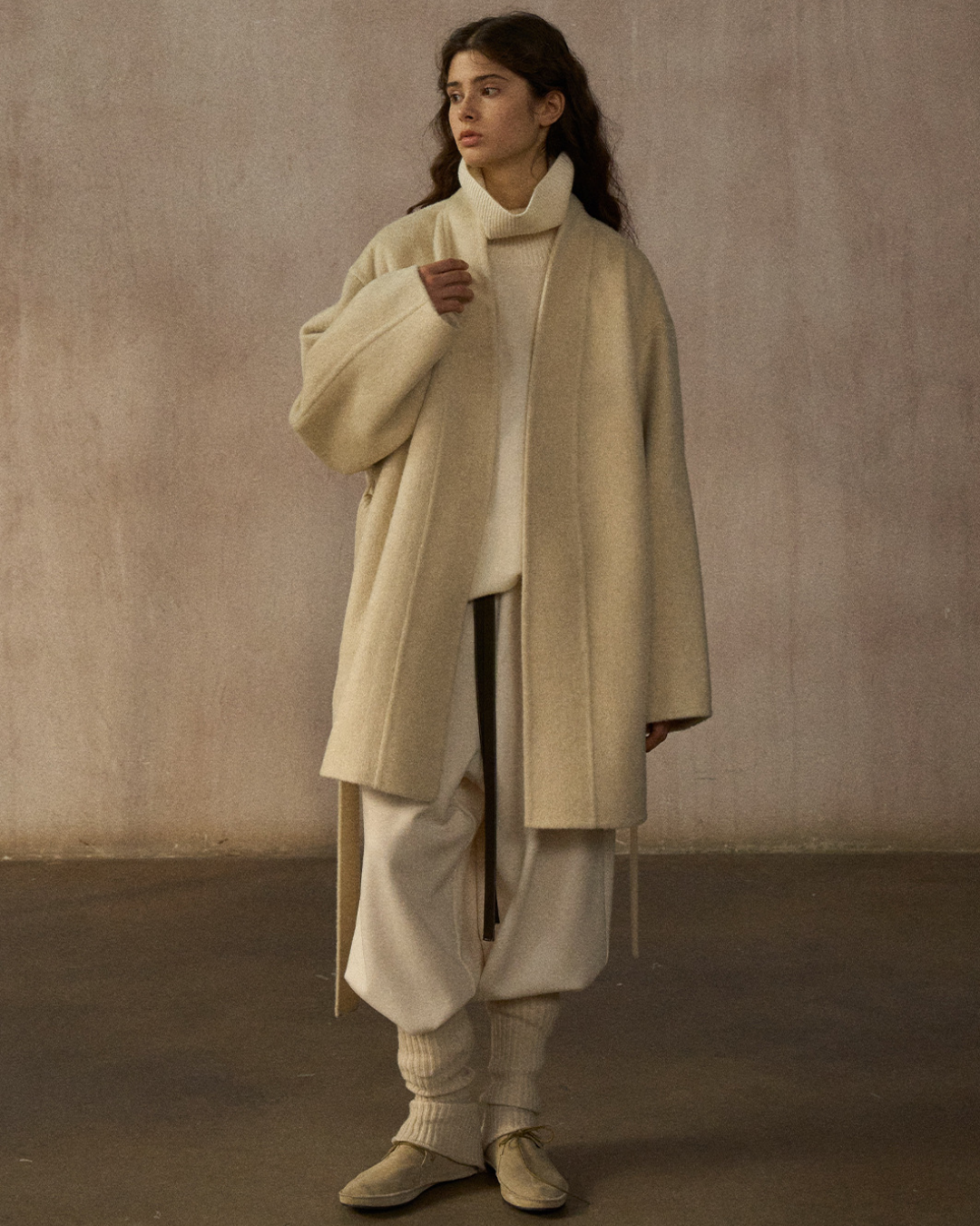 ハイカラーロングスリーブニットプルオーバー 10247