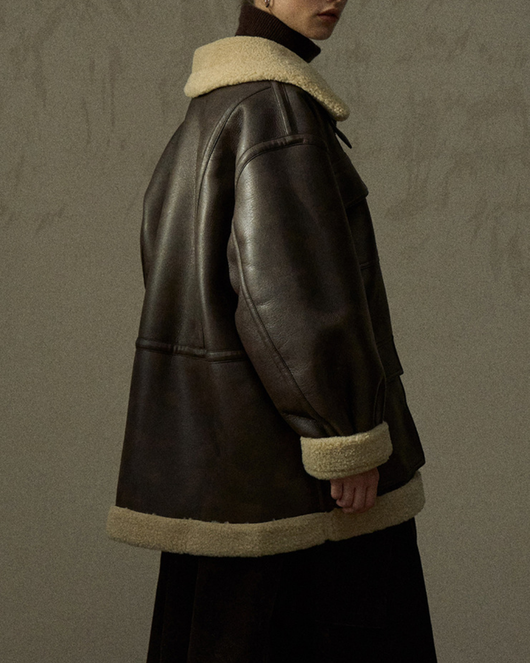 スタンドカラーストラップミディジャケット 10288