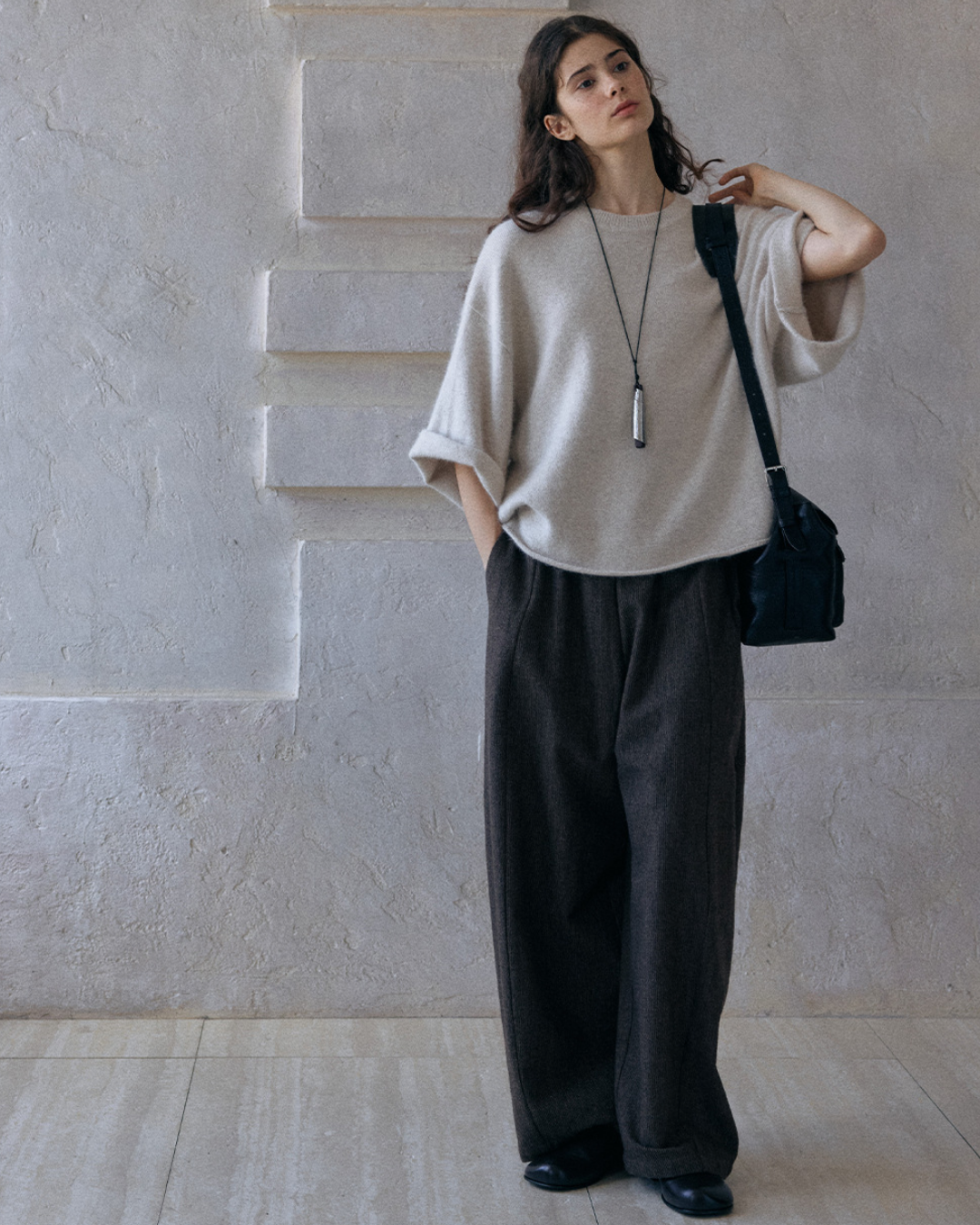 ハイウエストカーブシミターパンツ 10145