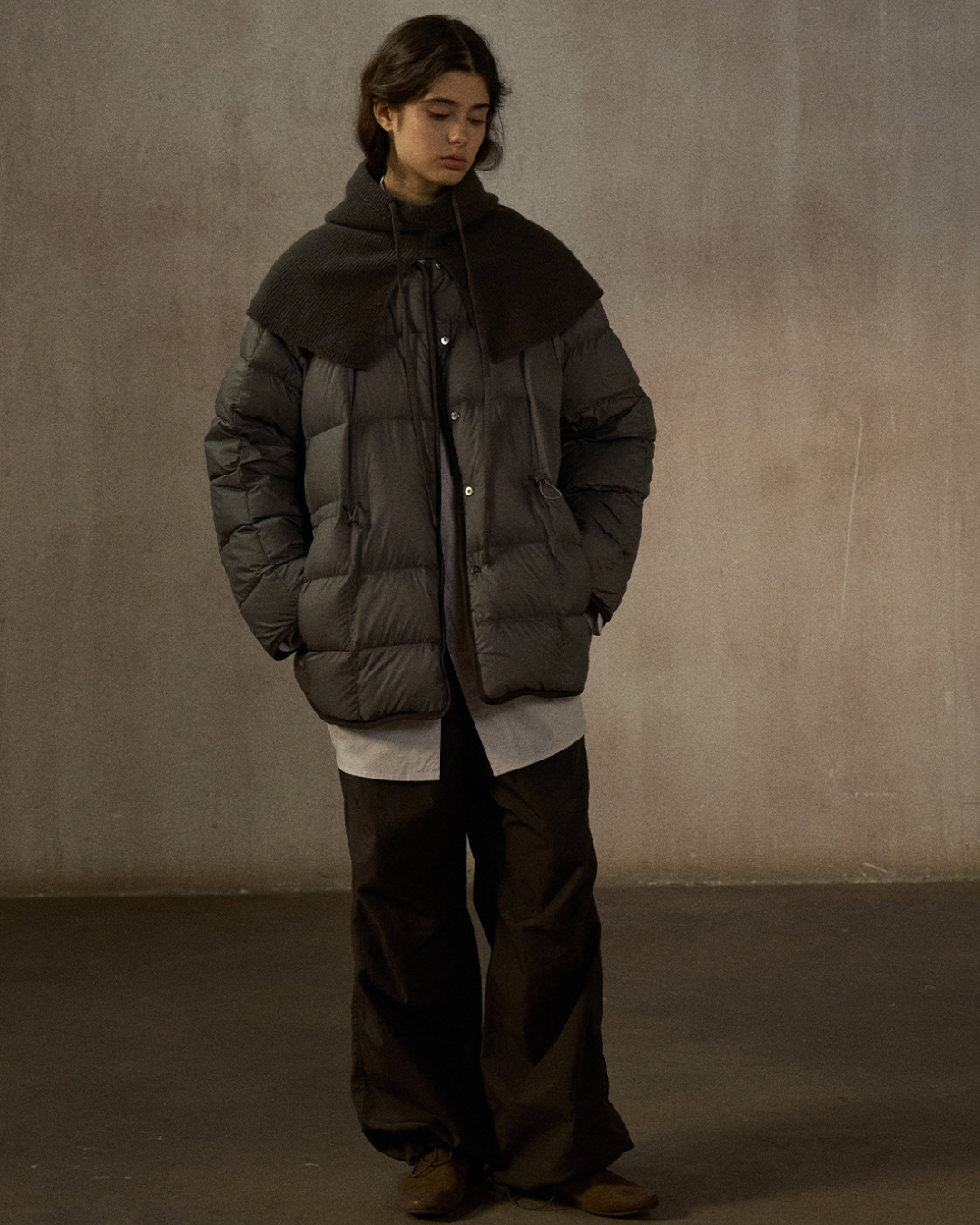 バイカラーリバーシブルダウンコート 10248