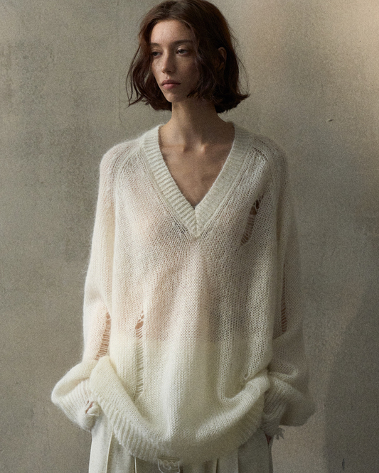 エッジカットVニットプルオーバー 10349