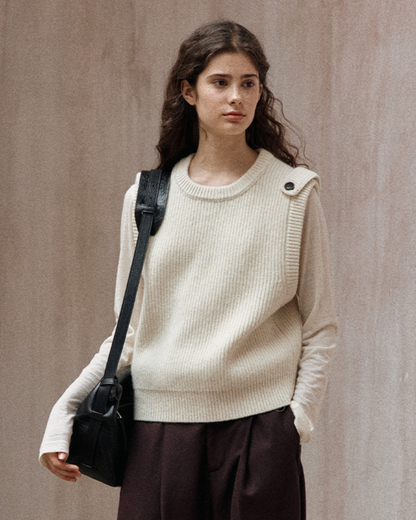 ストラクチャーショルダーニットベスト 10382