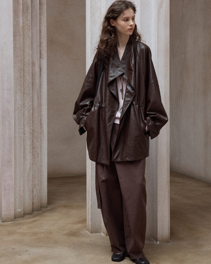 スタンドカラーダークフォルムジャケット 10338