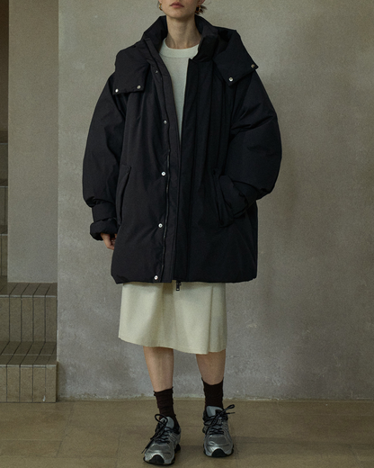 スタンドカラーミディダウンコート 10284