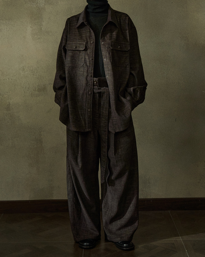 ツーカラーストラップカジュアルパンツ 10222