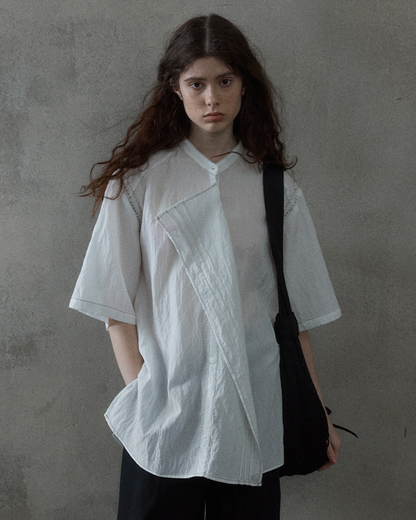 シャープカラーブラウス 10507