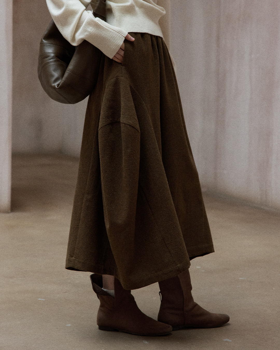 ハイウエストカーブスカート 10160