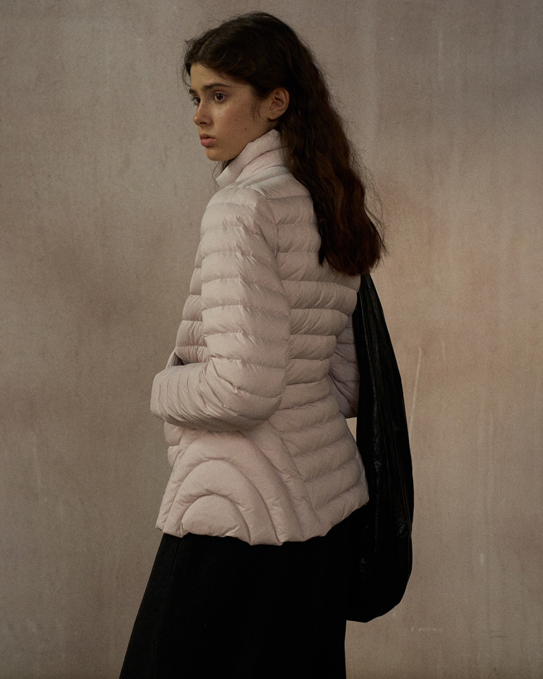 スタンドカラーショートダウンコート 10249