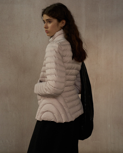 スタンドカラーショートダウンコート 10249