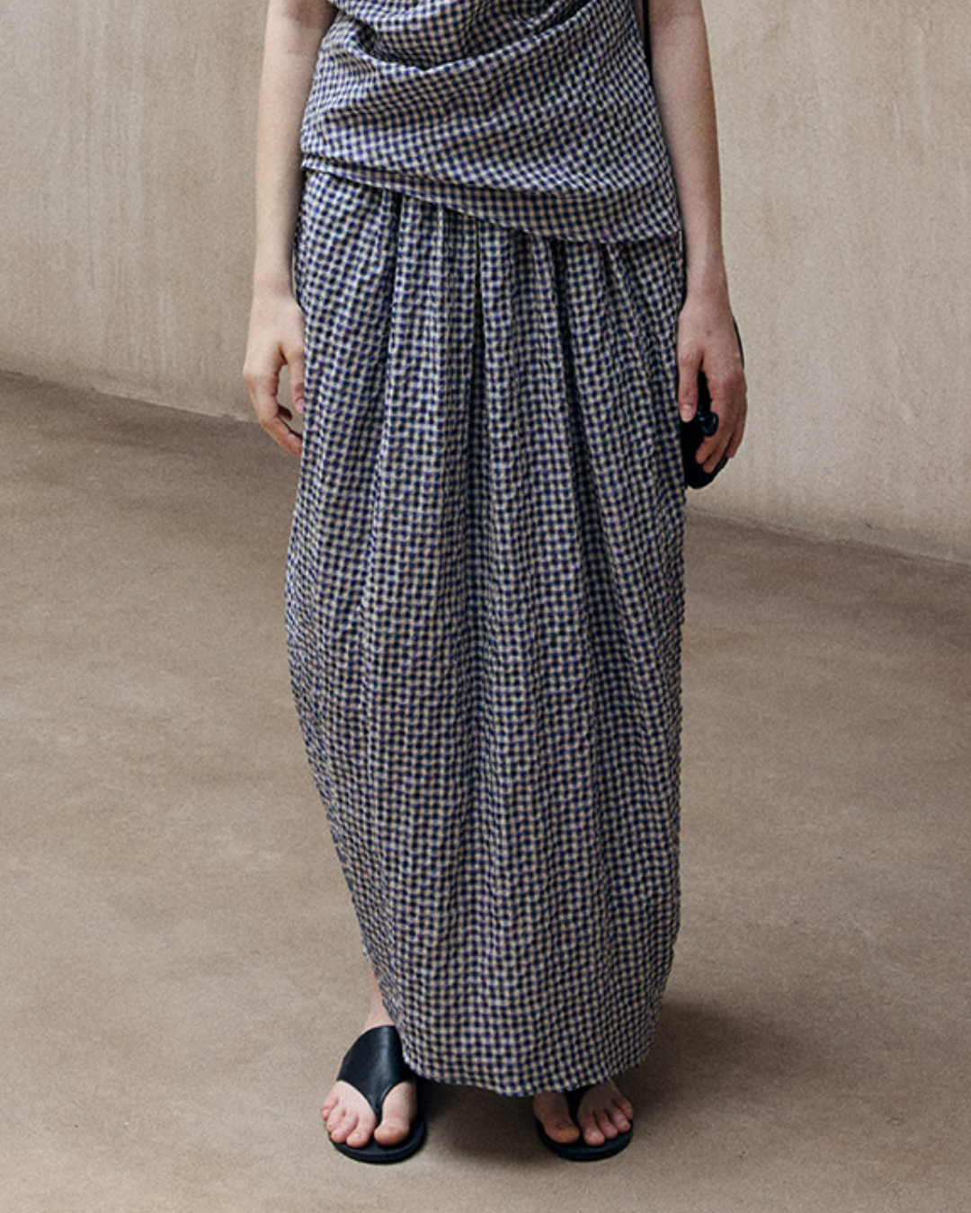 カーブフォルムチェックスカート 10506