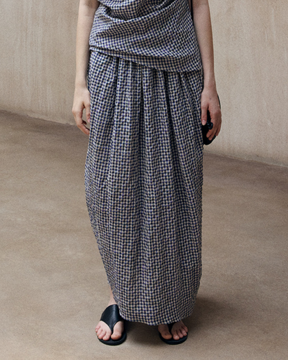 カーブフォルムチェックスカート 10506