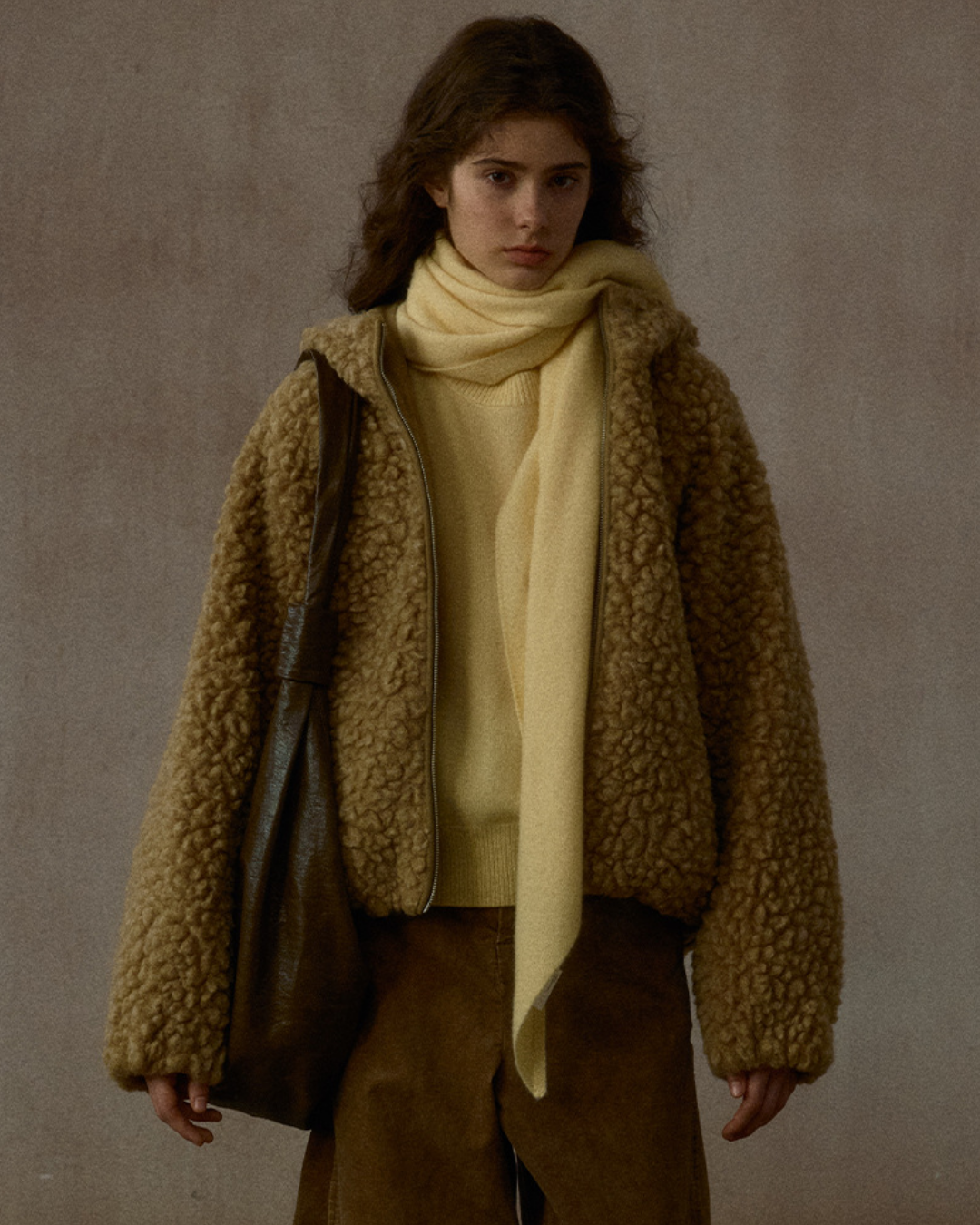 フーディーボアオーバージャケット 10326