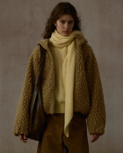 フーディーボアオーバージャケット 10326