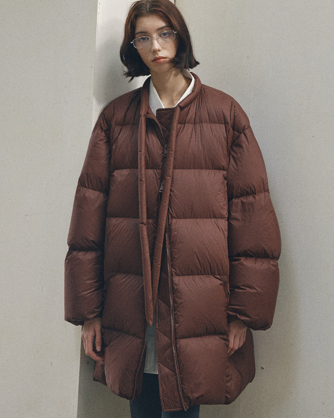 ミディストラップダウンコート 10375