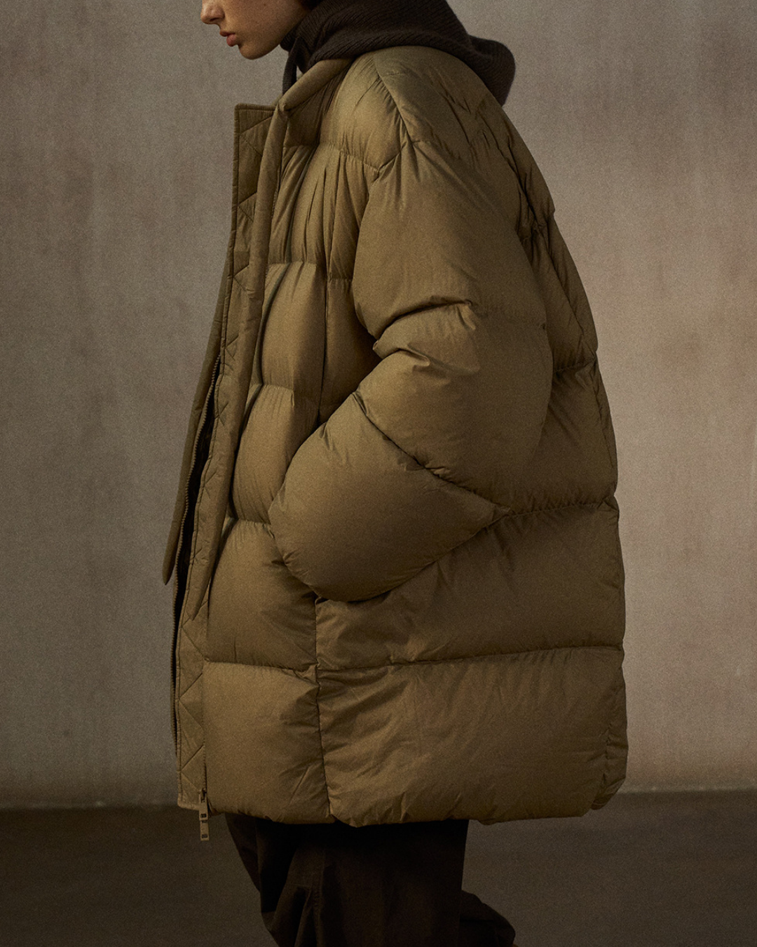 クルーネックミディストラップコート 10272