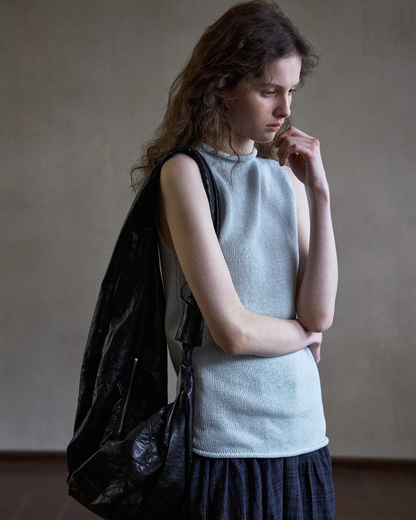 シリンダーハイネックノースリーブニット 10558