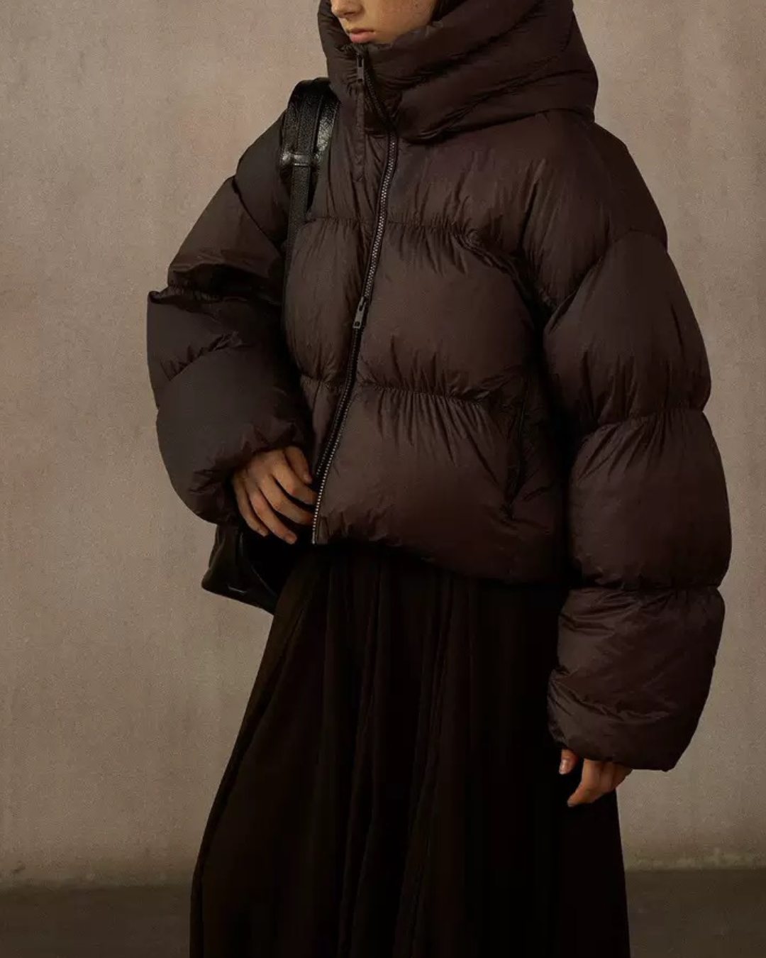 フーディーショートソフトダウンコート 10235