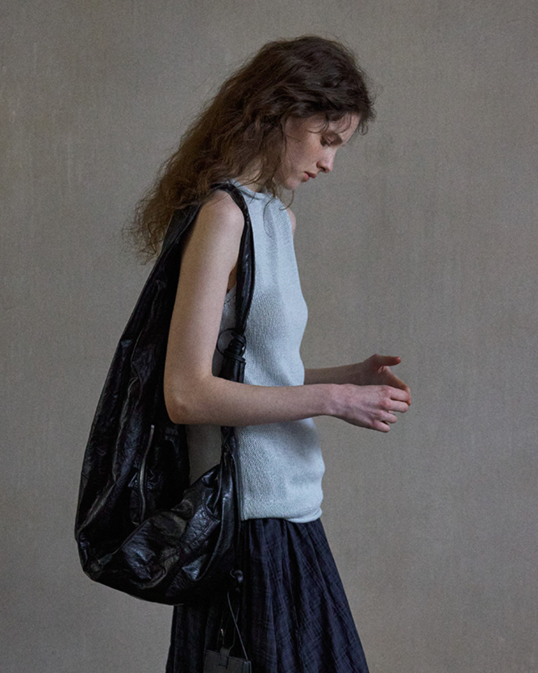 シリンダーハイネックノースリーブニット 10558