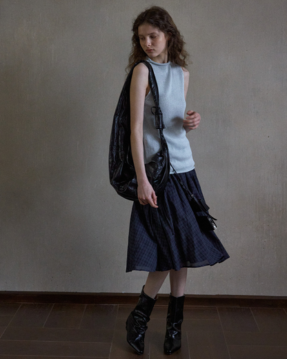 シリンダーハイネックノースリーブニット 10558