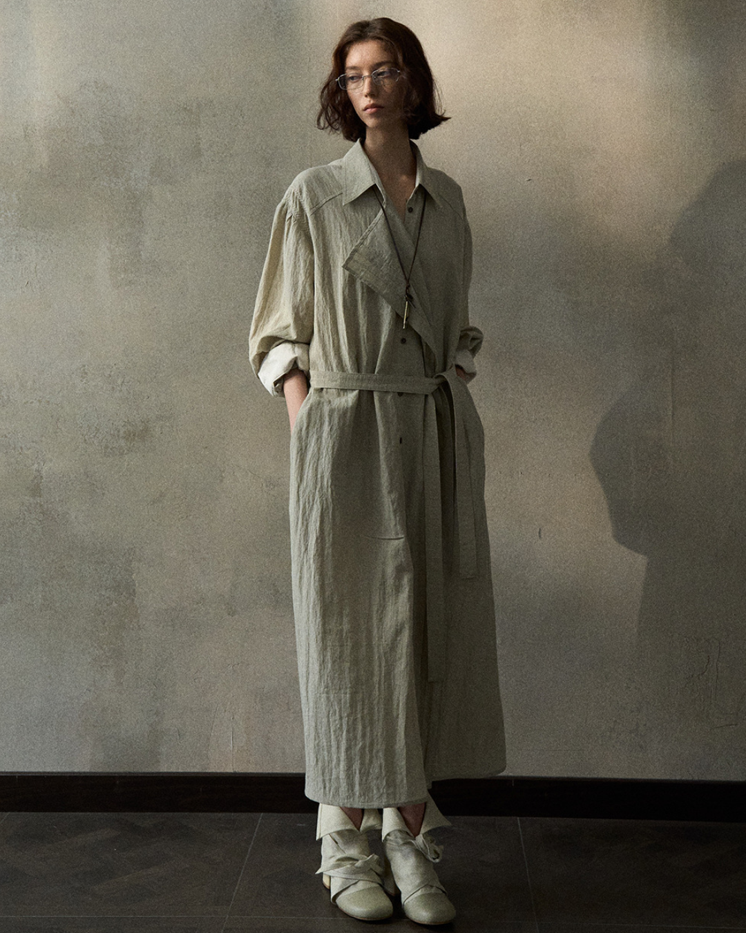 アシメノワールシャツワンピース 10344